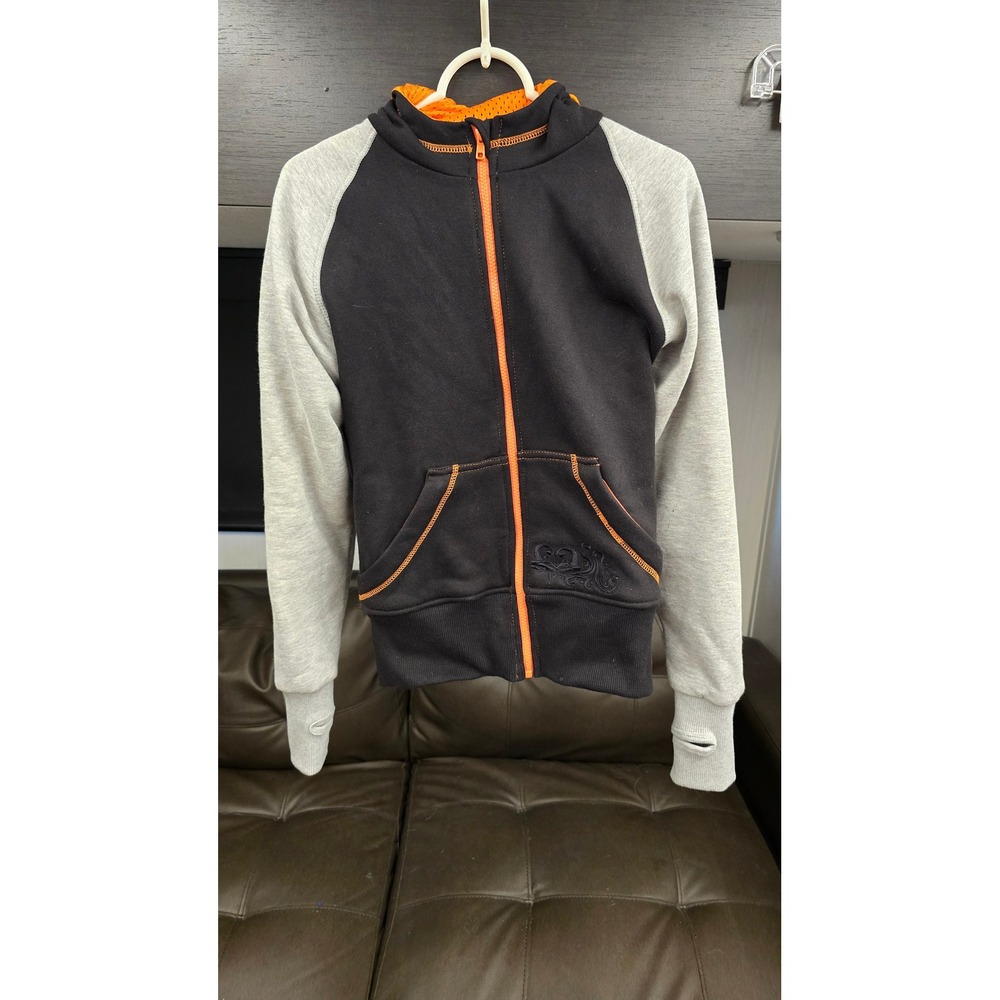 Speed and Strength American Beauty Motorcycle Hoodie Black Grey Orange WSM